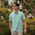 Men Slim Cotton Nylon Pique Polo
