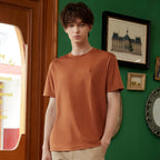 Giordano Men's Liquid Touch Slim Fit Crewneck Tee-Brown