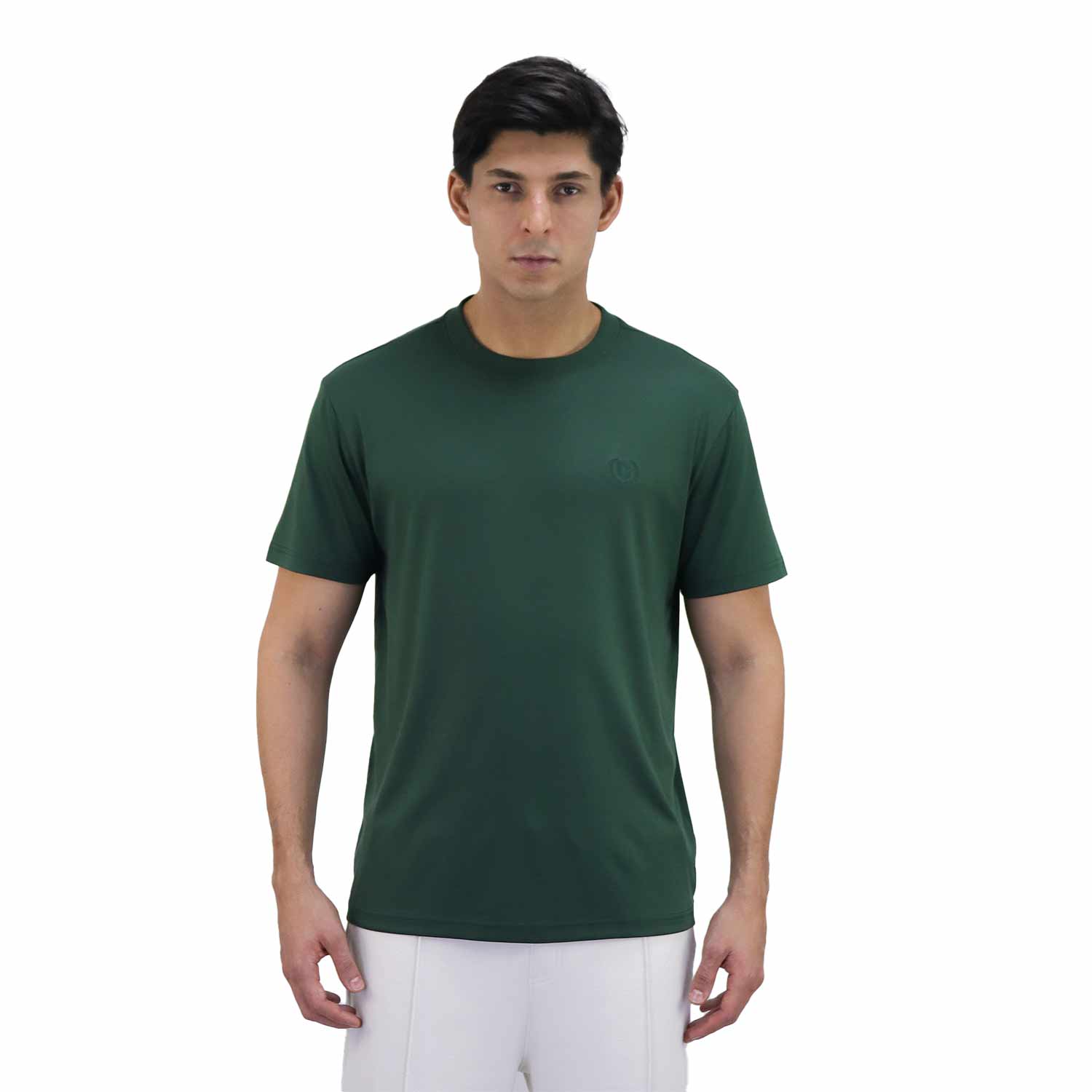 Giordano Men's Liquid Touch Slim Fit Crewneck Tee-Green