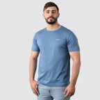 Giordano Men's Liquid Touch Signature Tee-Blue