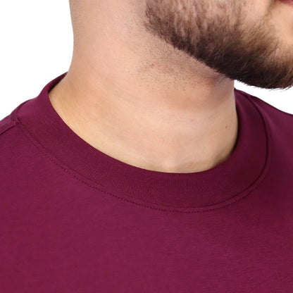 Men’S Interlock Crew Neck Long Sleeve Slim Fit Embroidery Liquid Touch Smart Collar Tees