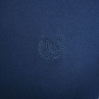Men's Interlock Crew Neck Long Sleeve Slim Fit Embroidery Liquid Touch Smart Collar Tees