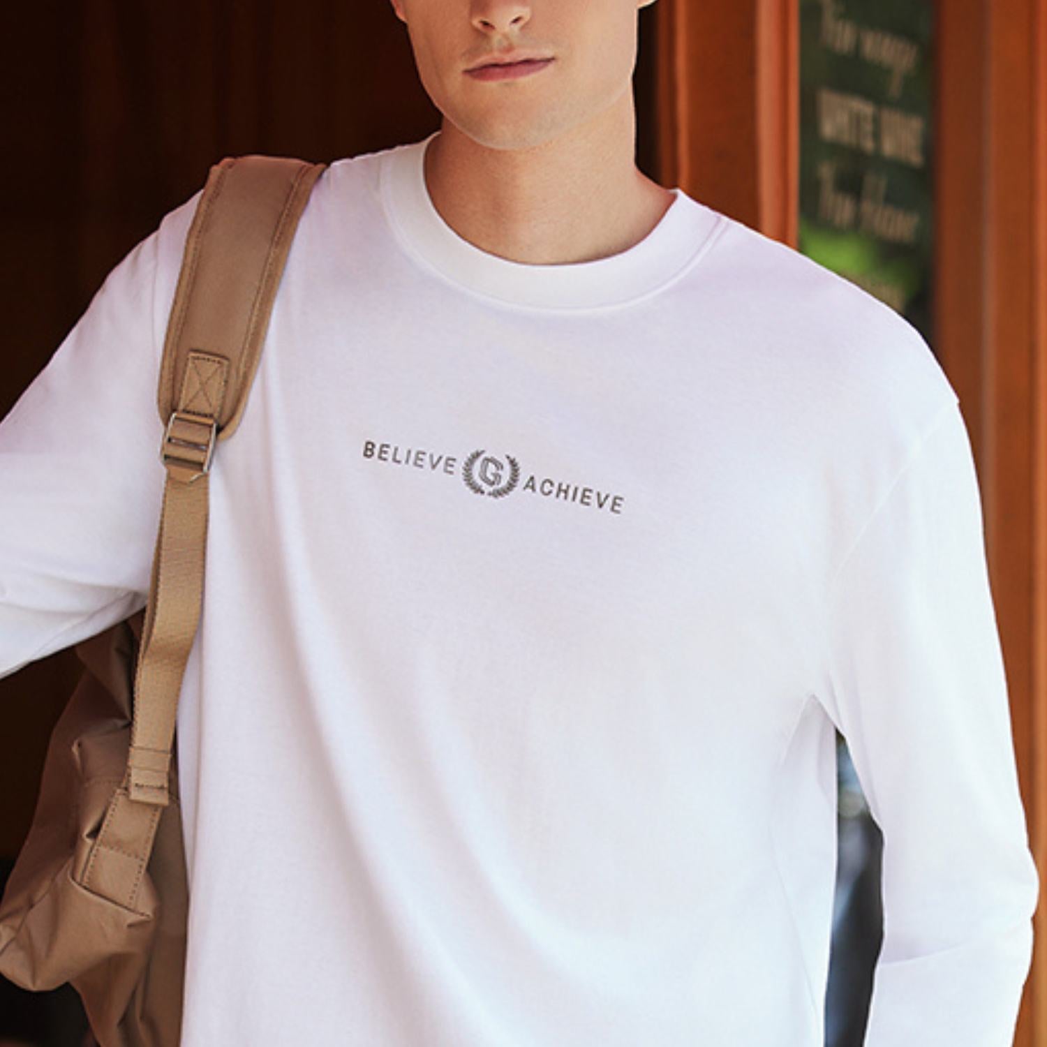 Men's Smart Collar Print Tee | Liquid Touch Comfort
