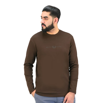 Giordano Men's Smart Collar Print Tee | Liquid Touch Comfort-Brown