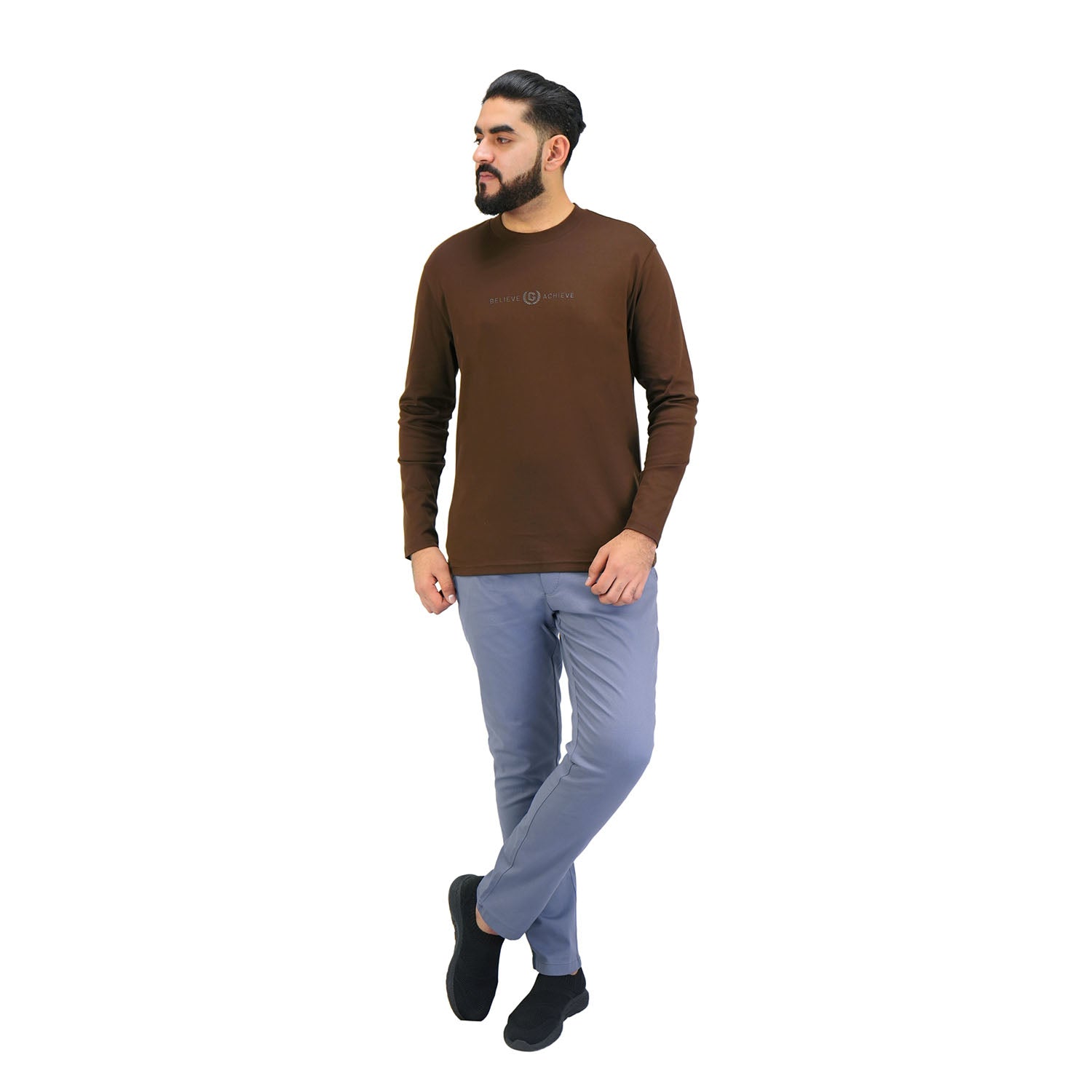 Men's Smart Collar Print Tee | Liquid Touch Comfort