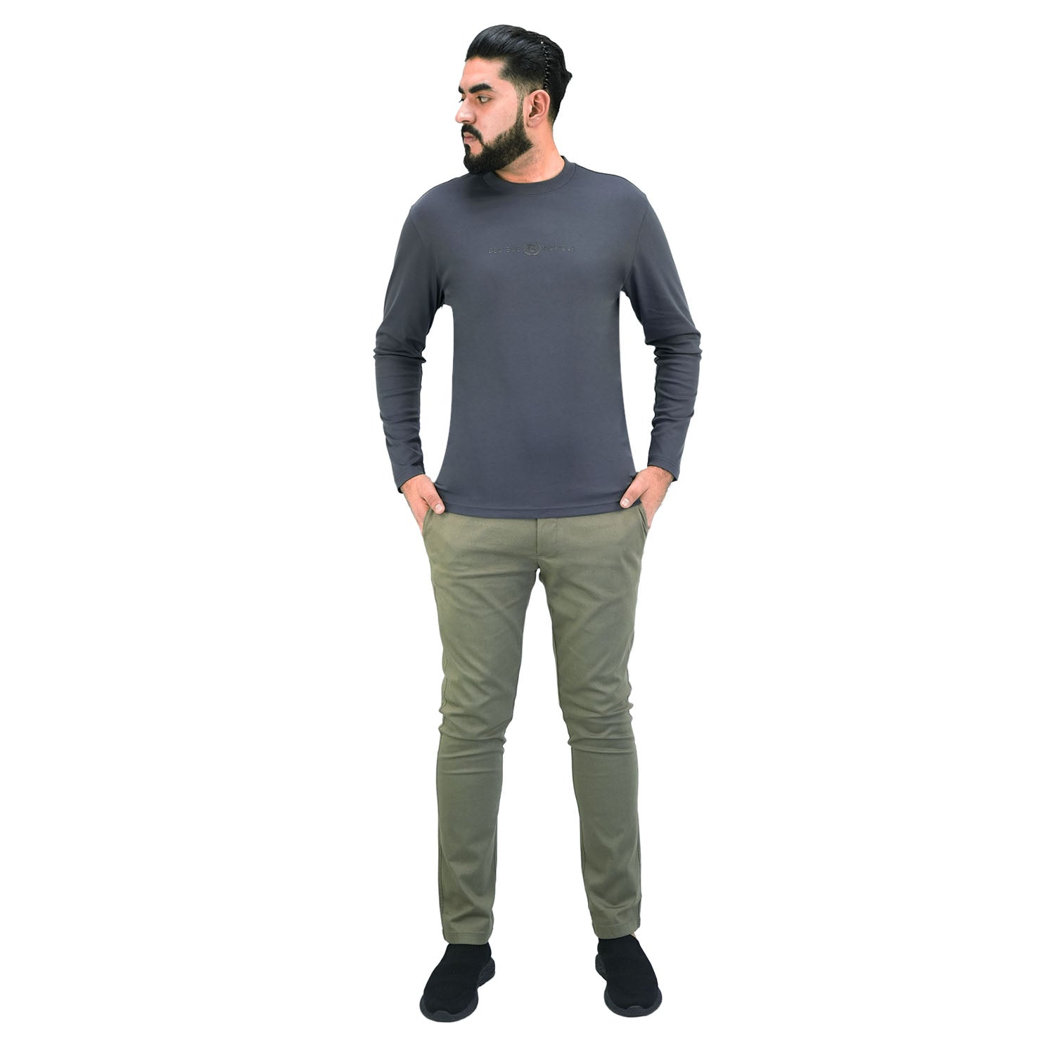 Men's Smart Collar Print Tee | Liquid Touch Comfort