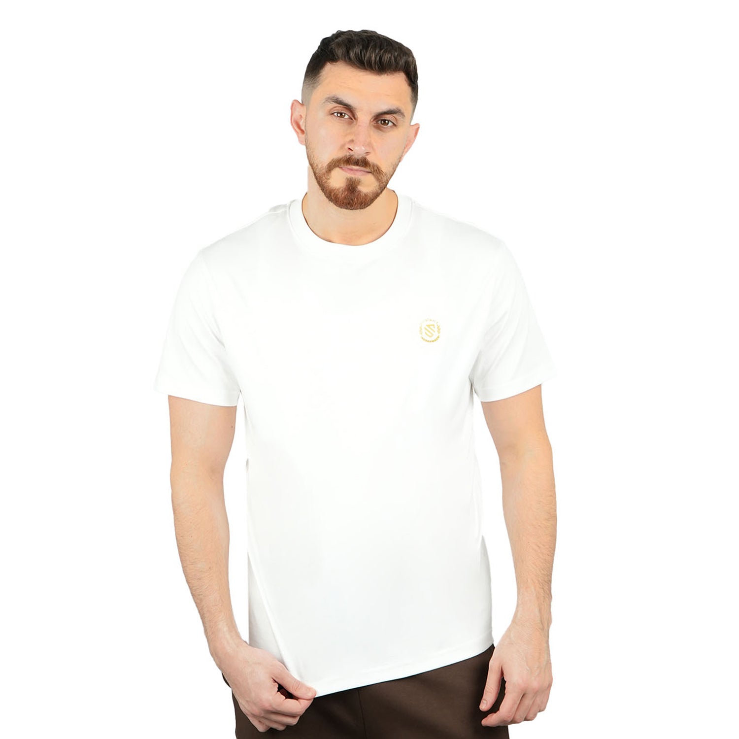 Giordano Giordano Men's Slim Fit Cotton Tee - Liquid Touch Comfort-White