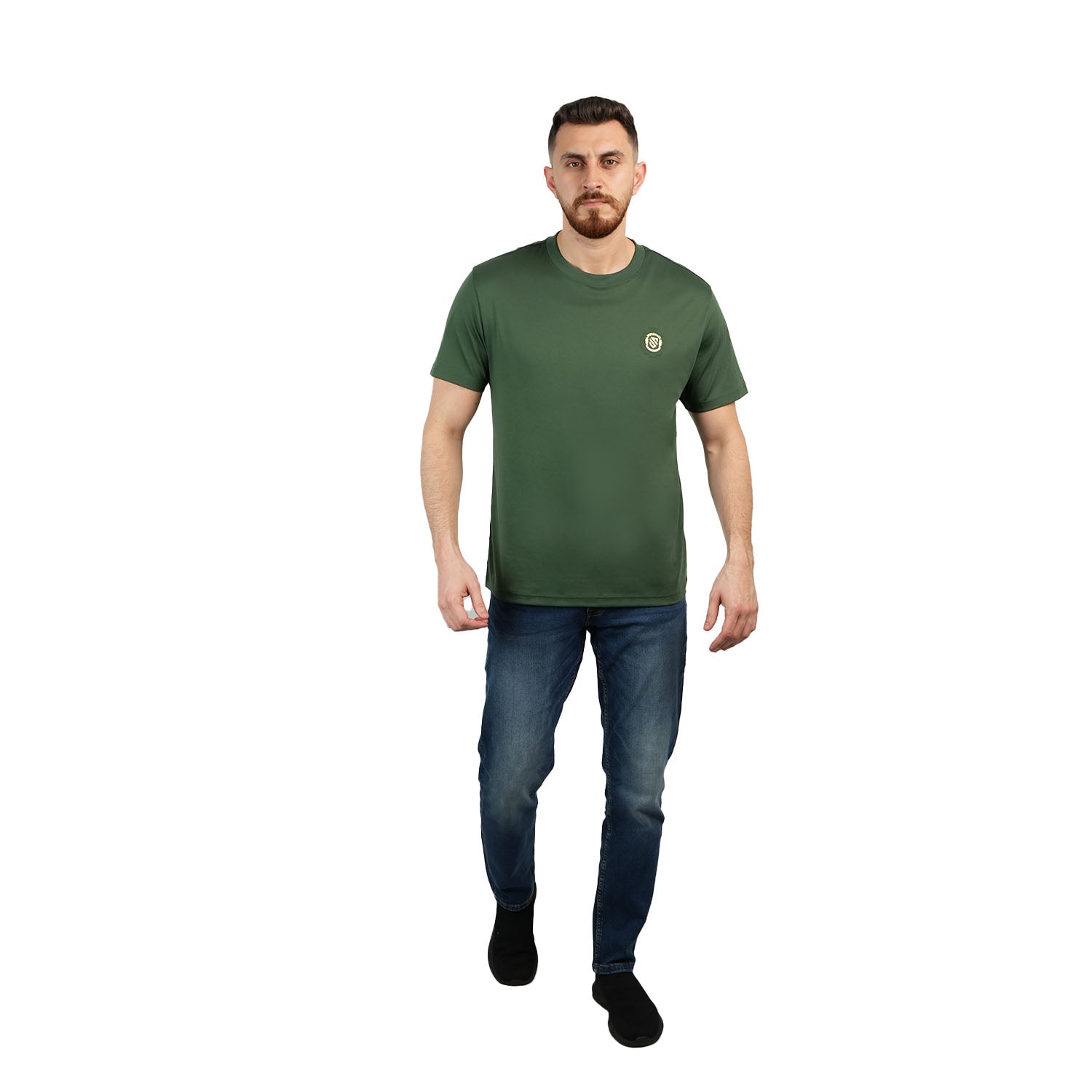 Giordano Men's Slim Fit Cotton Tee - Liquid Touch Comfort