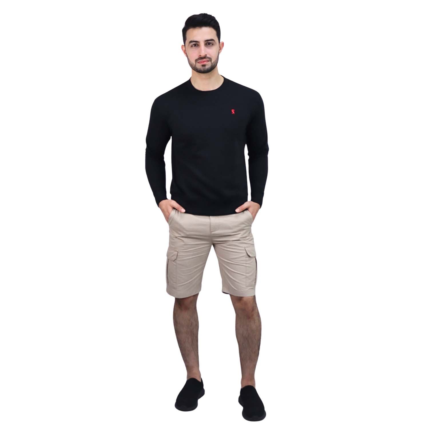 Men’S Cotton Polyester French Terry Crew Neck Sweatshirt