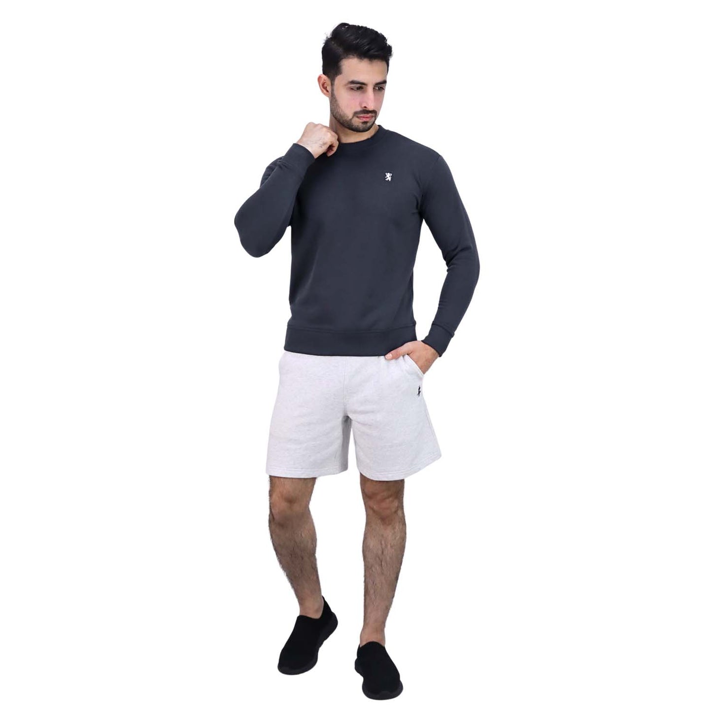 Men’S Cotton Polyester French Terry Crew Neck Sweatshirt