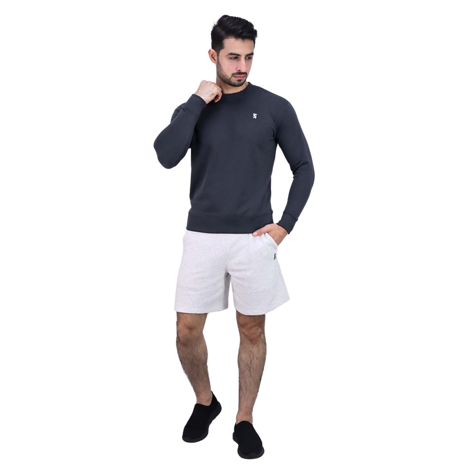 Men's Cotton Polyester French Terry Crew Neck Sweatshirt