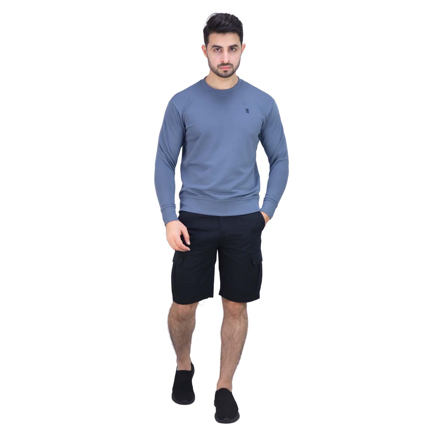 Men's Cotton Polyester French Terry Crew Neck Sweatshirt