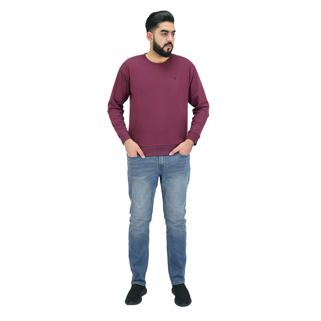 Men's Cotton Polyester French Terry Crew Neck Sweatshirt
