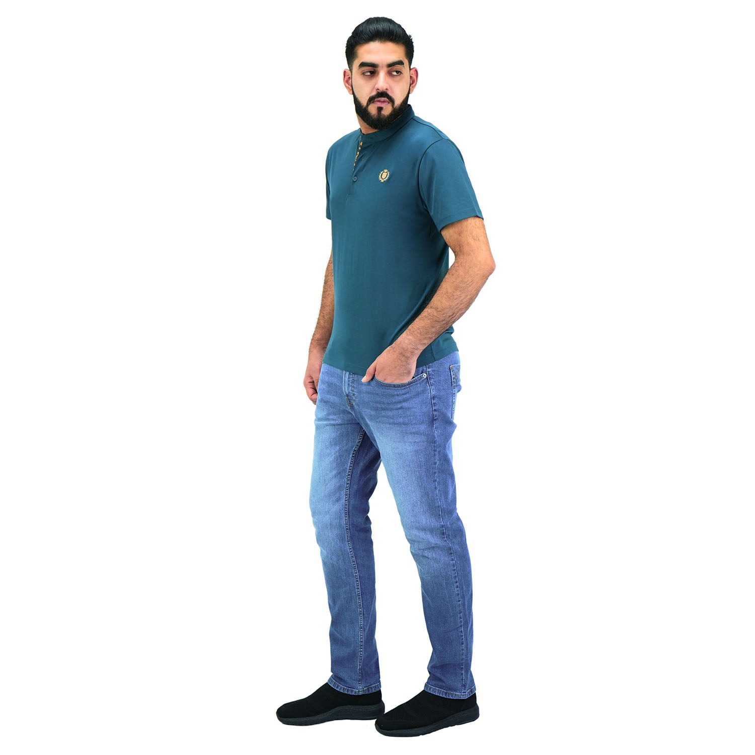 Men's Henley Tee | Slim Fit Cotton Comfort