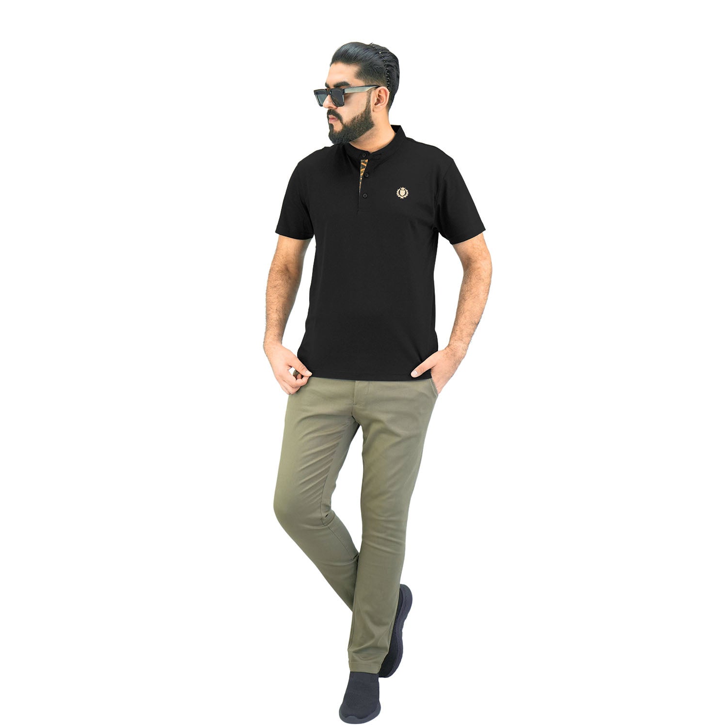 Men's Henley Tee | Slim Fit Cotton Comfort