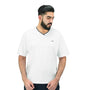 Giordano Men's V Neck Embroidery Tee-White