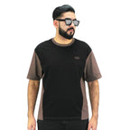 Giordano Men's Color Blocking Tee - Cotton Polyester Sorona Jersey, Relaxed Fit-Multicolor