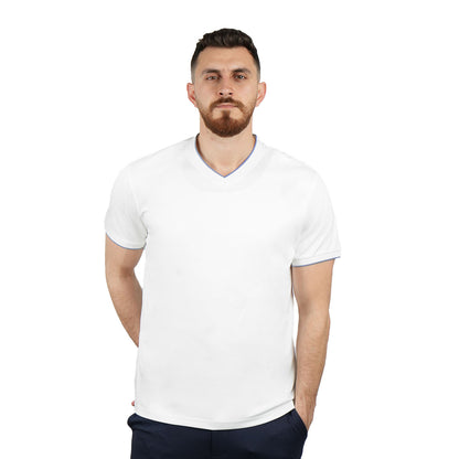 Giordano Men's V-Neck Tee - Slim Fit, Cotton Interlock, Solid Colors-White