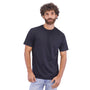 Giordano Men's Cotton Jersey Crew Neck Slim Fit Tee-Black