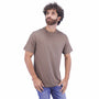Giordano Men's Cotton Jersey Crew Neck Slim Fit Tee-Brown