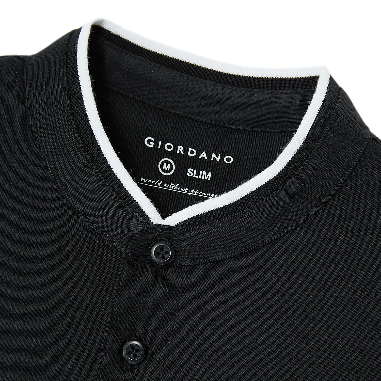 Men's Slim Fit Cotton Henley Tee