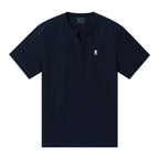 Men's Henley Tee with Small Lion Embroidery