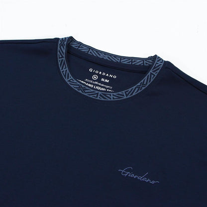 Men's Slim Fit Cotton Interlock Tee | Embroidered Tee