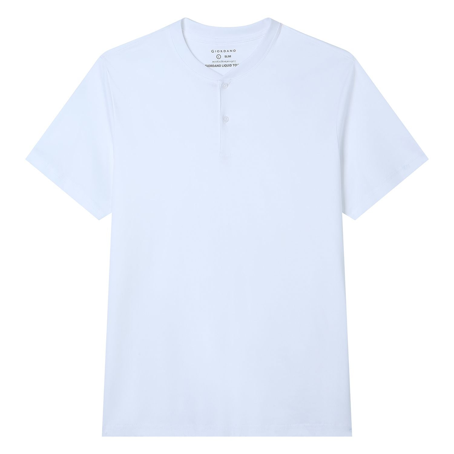 Men Slim Liquid Touch Cotton Henley Tee