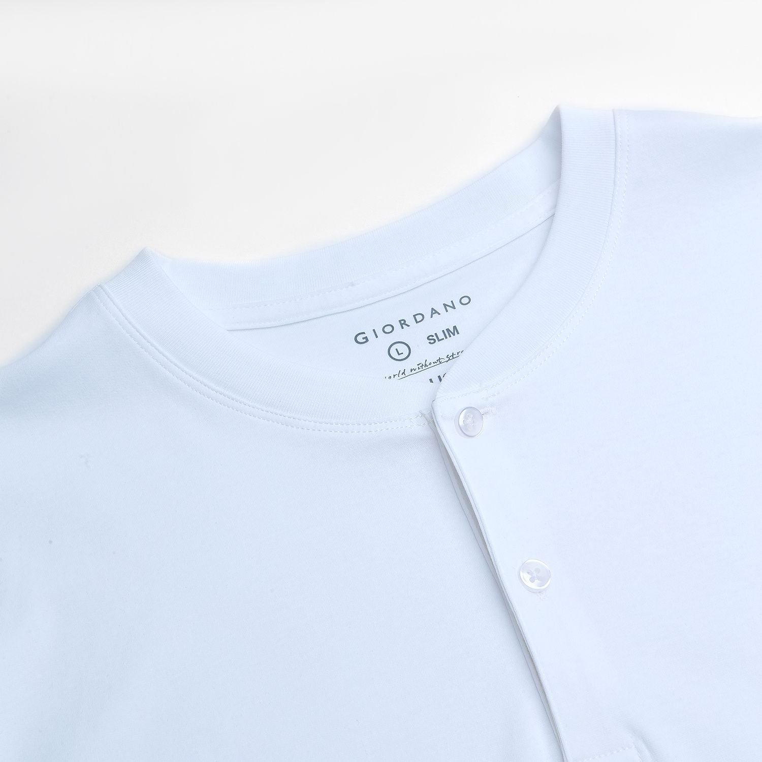 Men Slim Liquid Touch Cotton Henley Tee