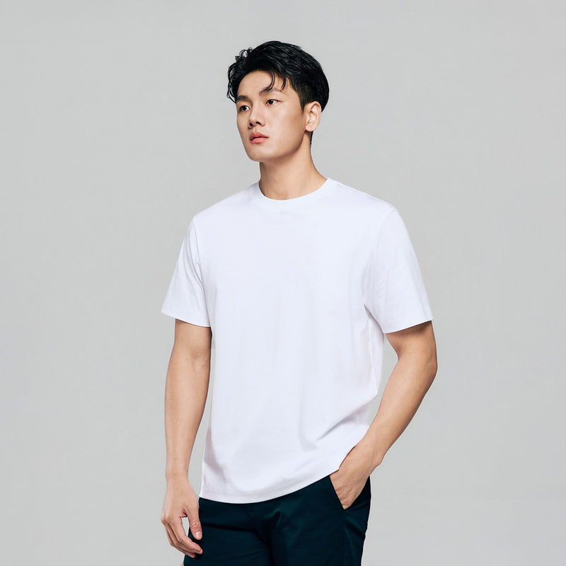 Men Regular Luxe Touch Cotton Crew Tee