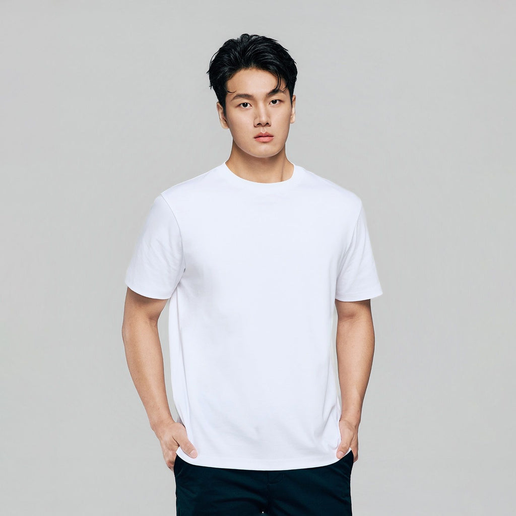 Men Regular Luxe Touch Cotton Crew Tee