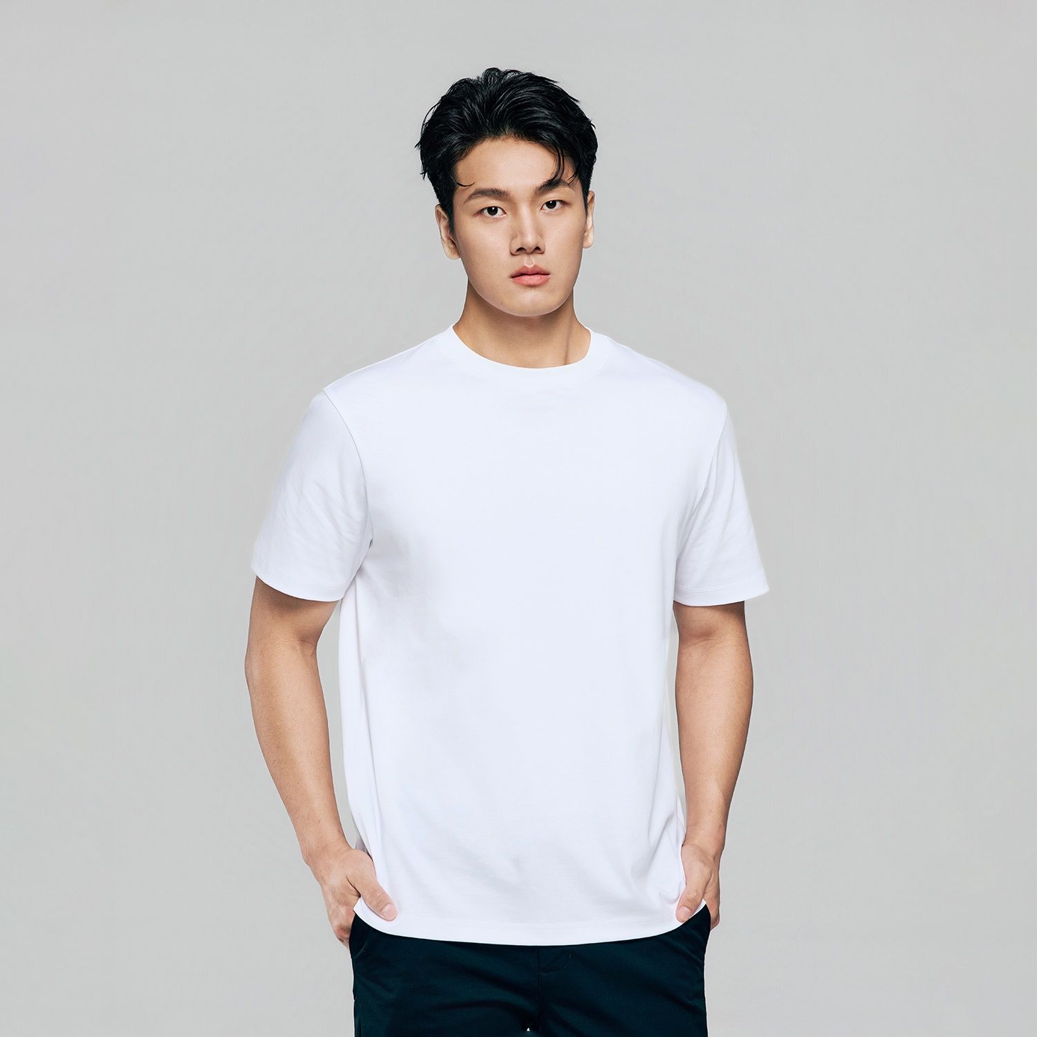 Men Regular Luxe Touch Cotton Crew Tee