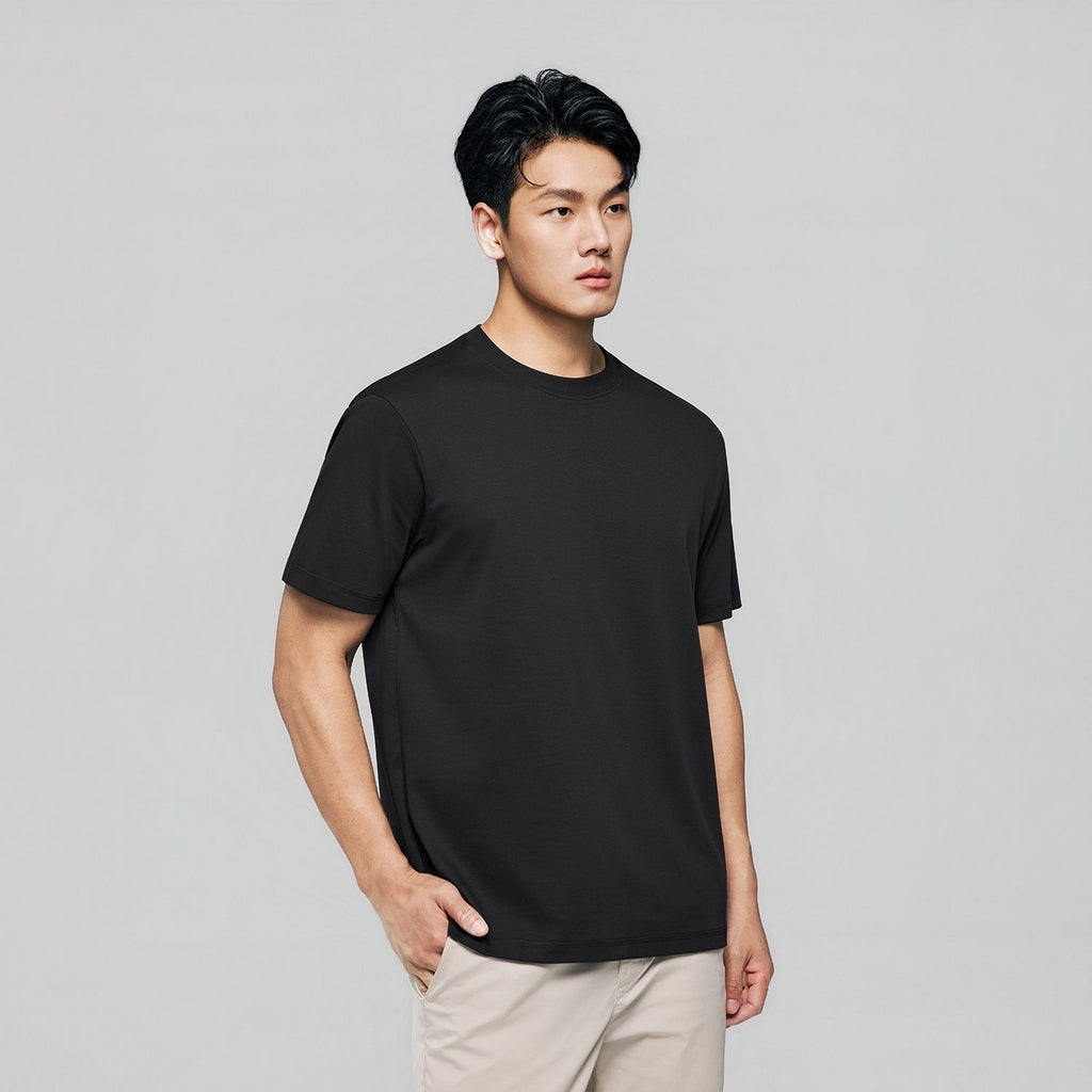 Men Regular Luxe Touch Cotton Crew Tee