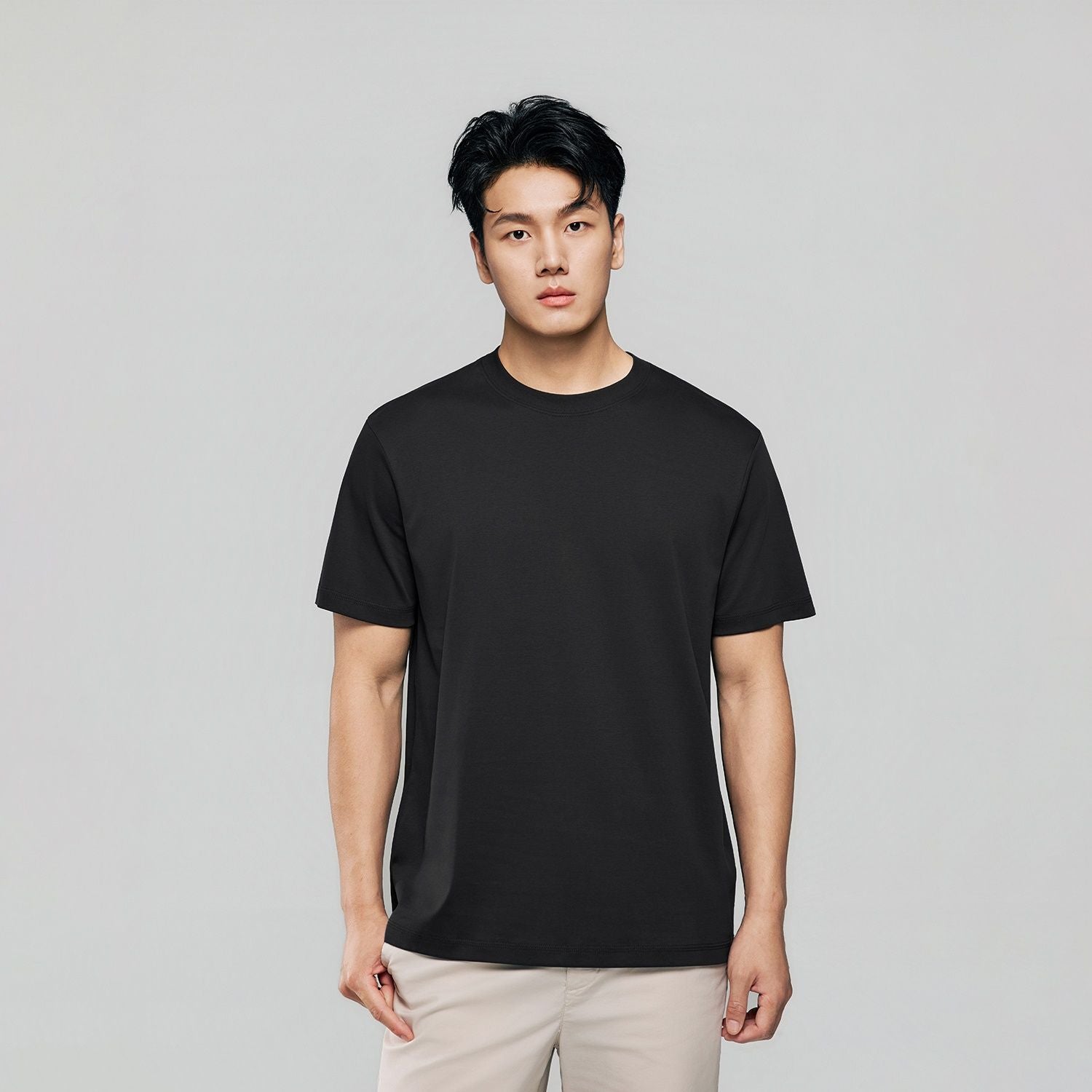Men Regular Luxe Touch Cotton Crew Tee