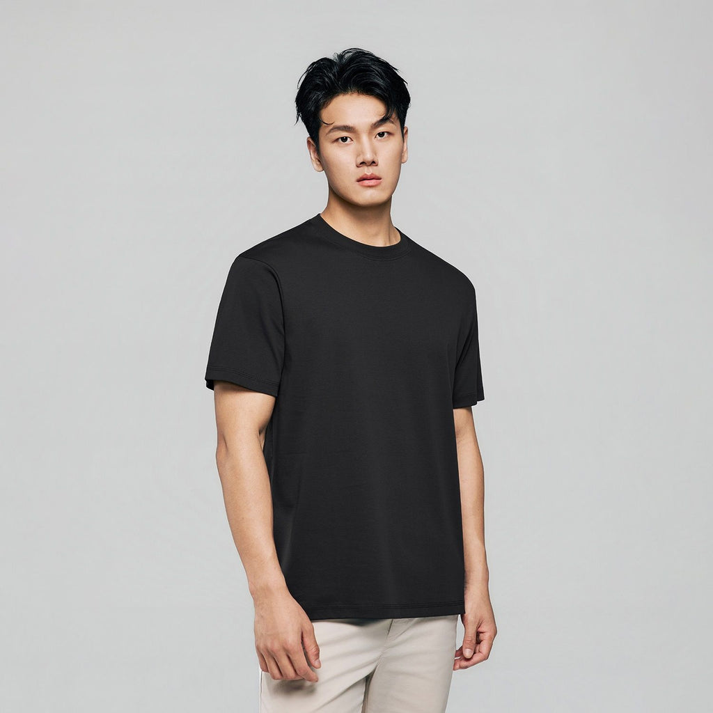 Men Regular Luxe Touch Cotton Crew Tee