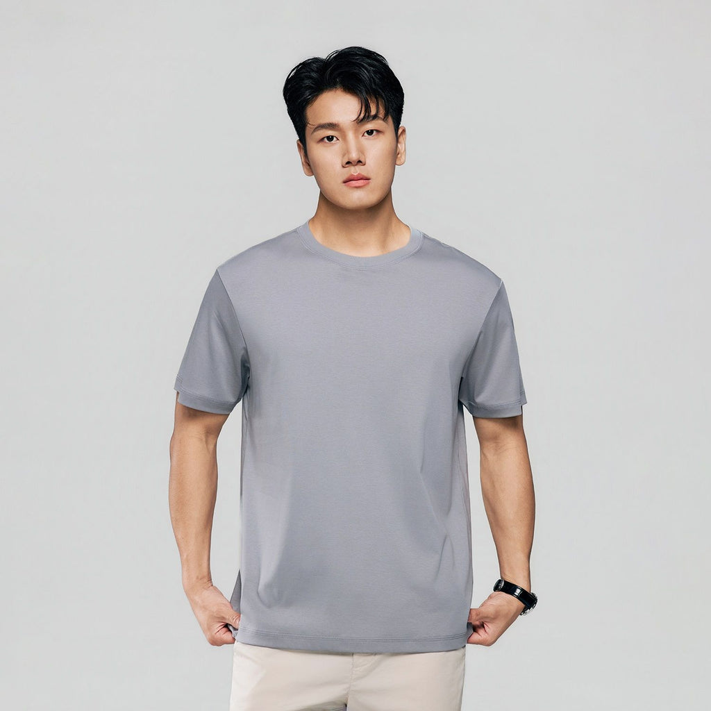 Men Regular Luxe Touch Cotton Crew Tee