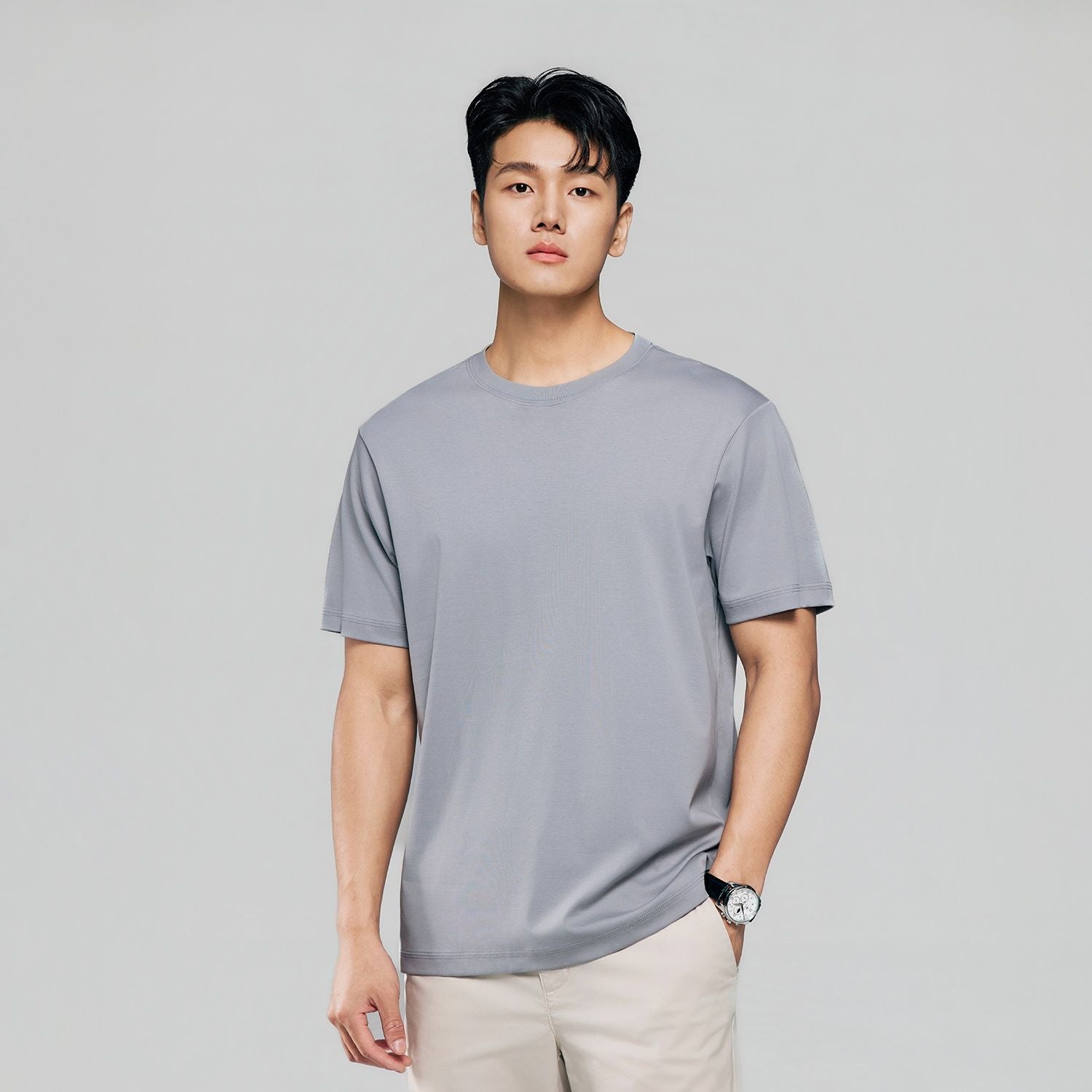 Men Regular Luxe Touch Cotton Crew Tee