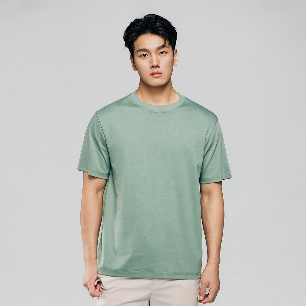 Men Regular Luxe Touch Cotton Crew Tee