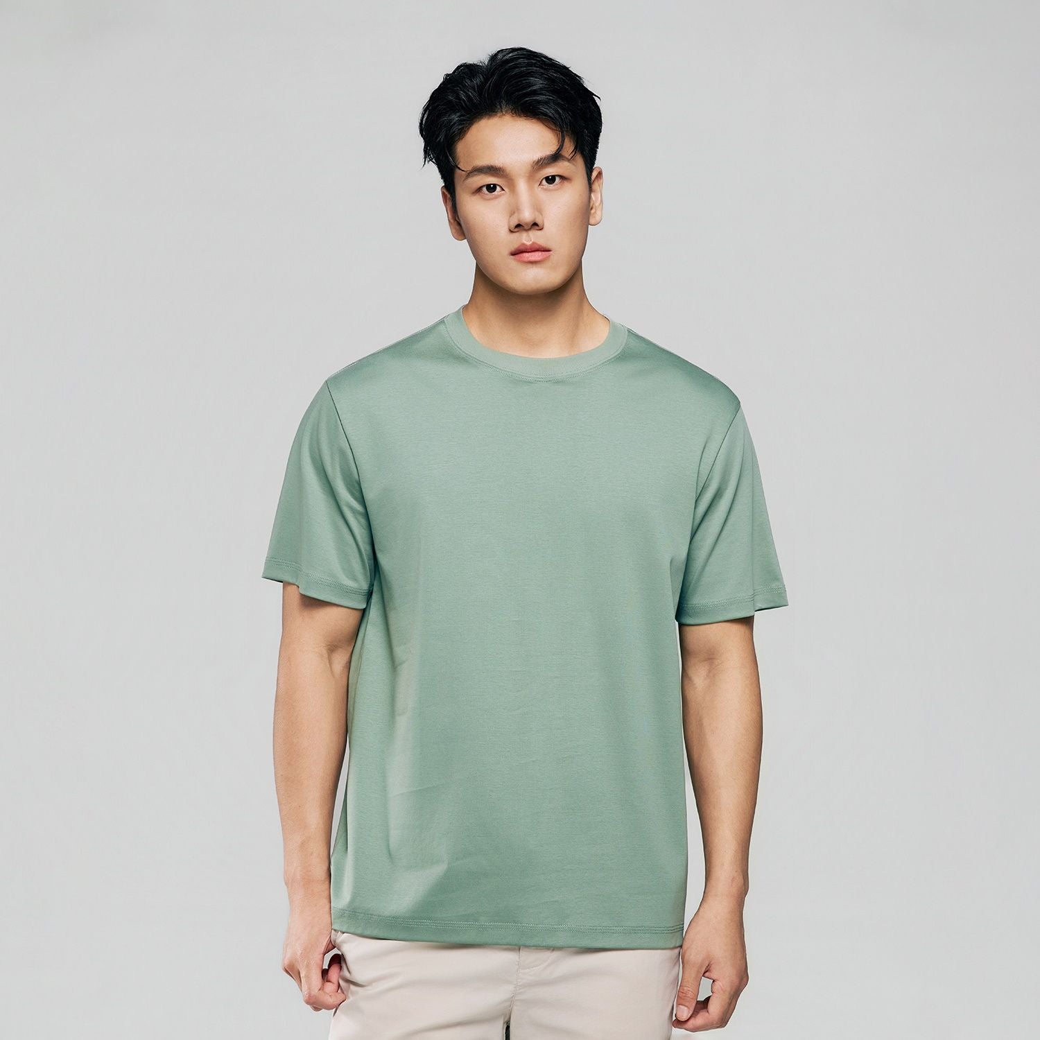 Men Regular Luxe Touch Cotton Crew Tee