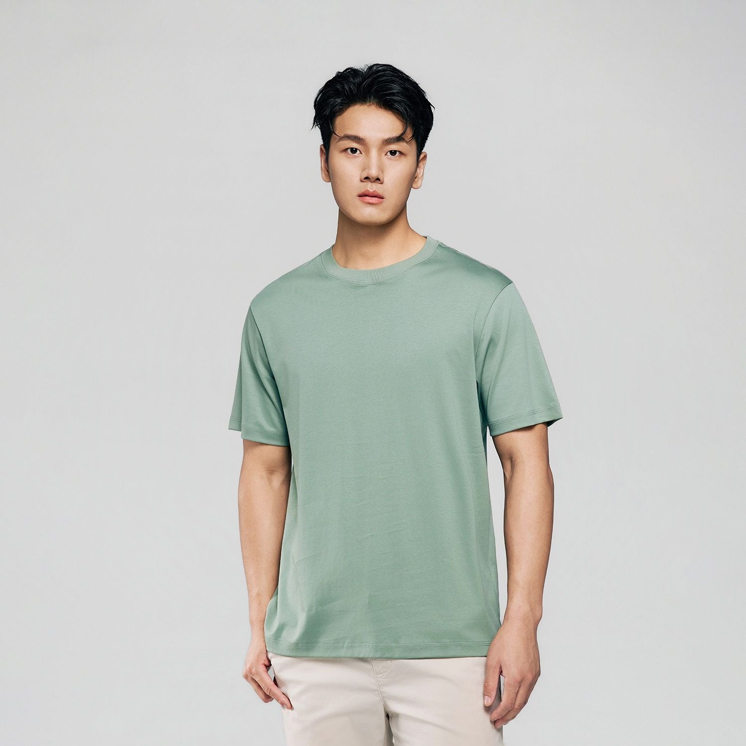 Men Regular Luxe Touch Cotton Crew Tee