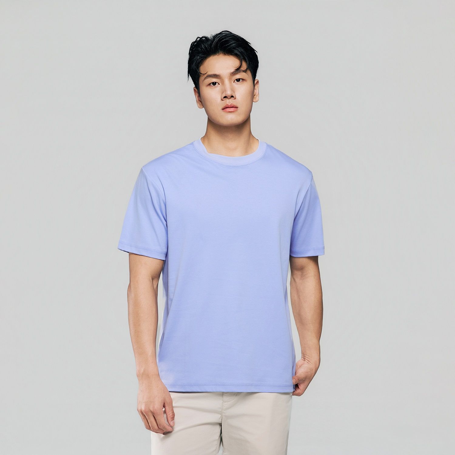 Men Regular Luxe Touch Cotton Crew Tee