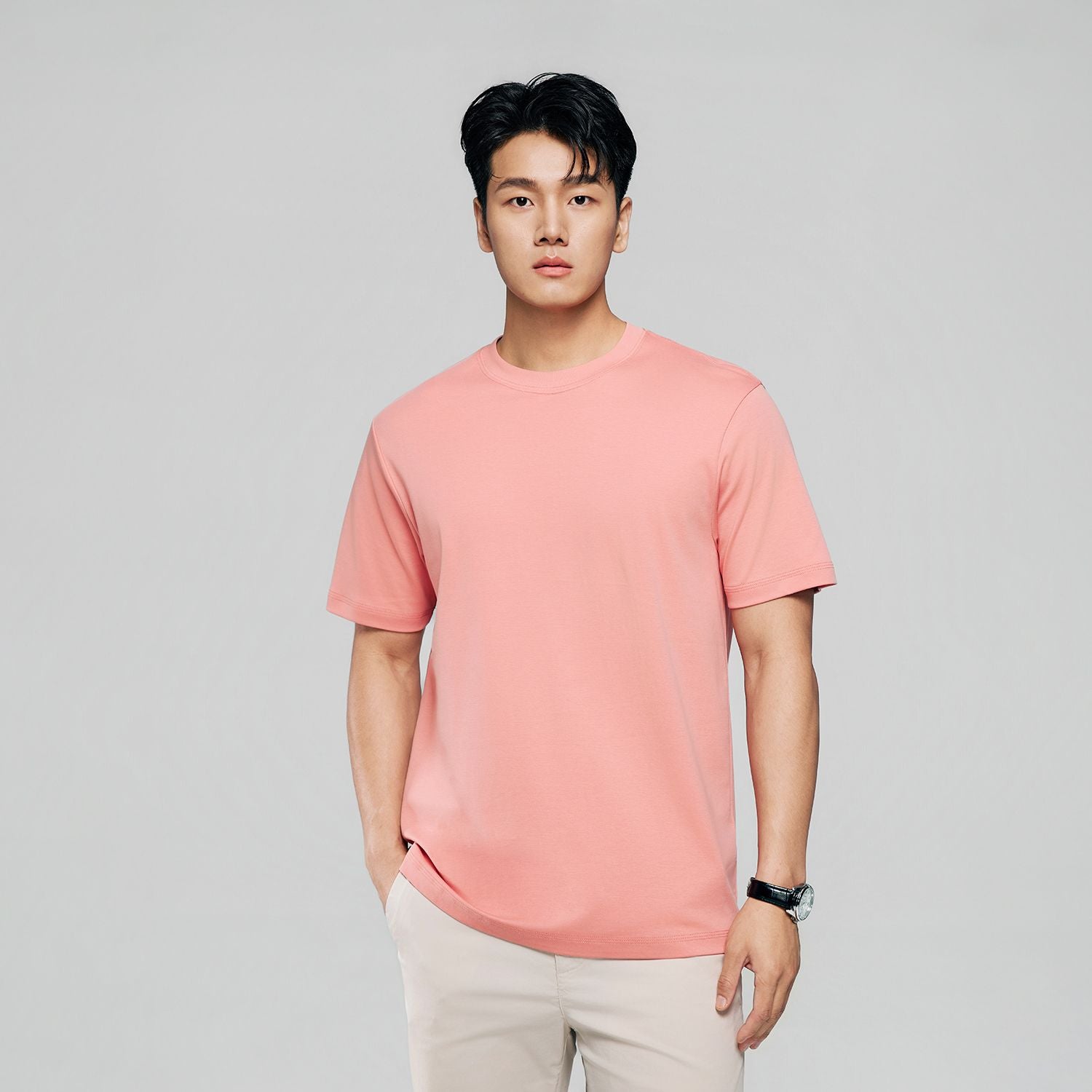 Men Regular Luxe Touch Cotton Crew Tee