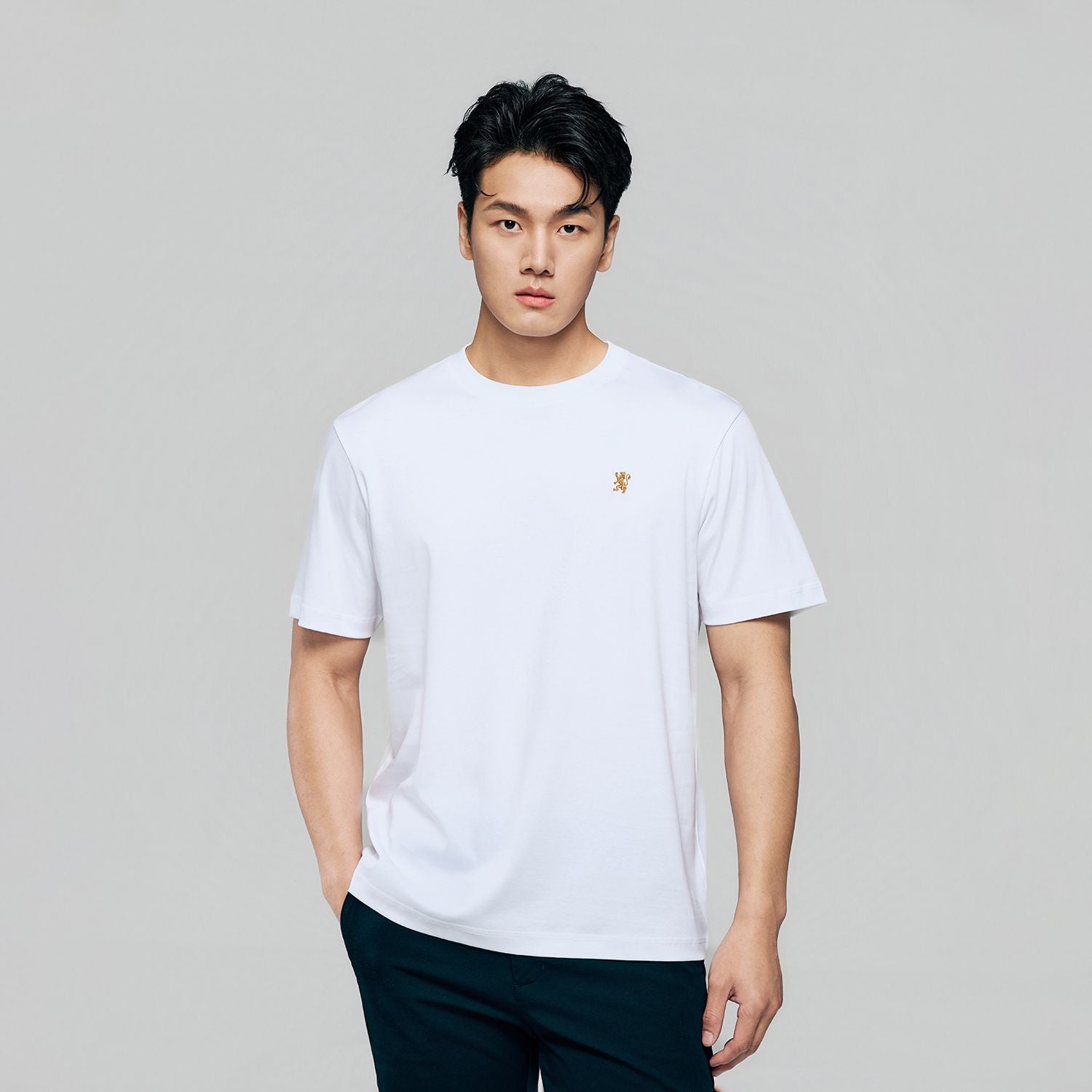 Men Regular Mercerized Cotton Crew Tee