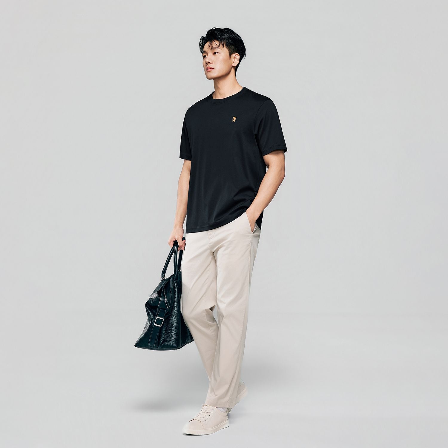 Men Regular Mercerized Cotton Crew Tee