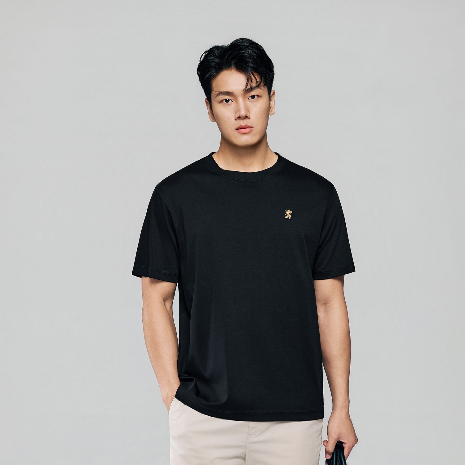 Men Regular Mercerized Cotton Crew Tee