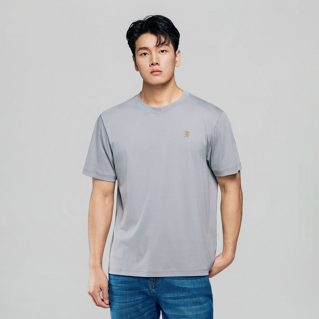 Men Regular Mercerized Cotton Crew Tee