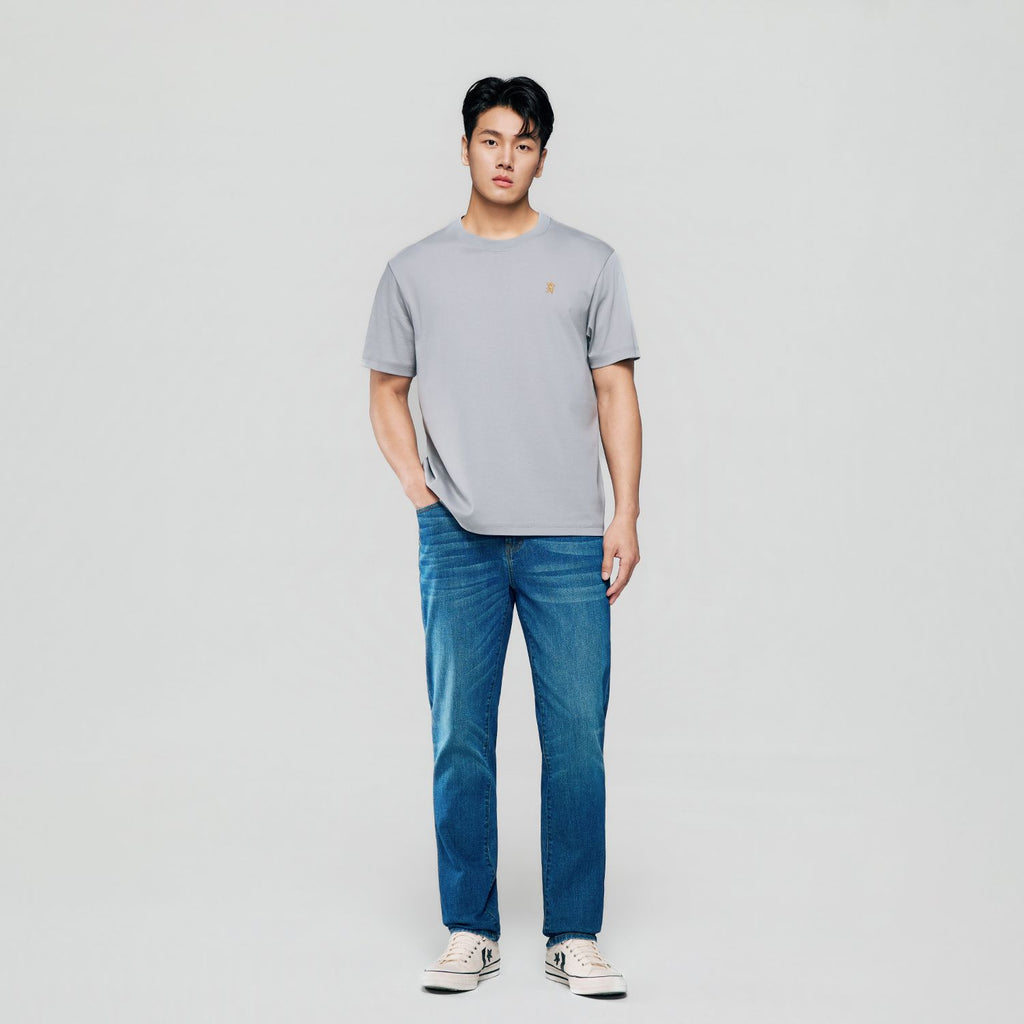 Men Regular Mercerized Cotton Crew Tee