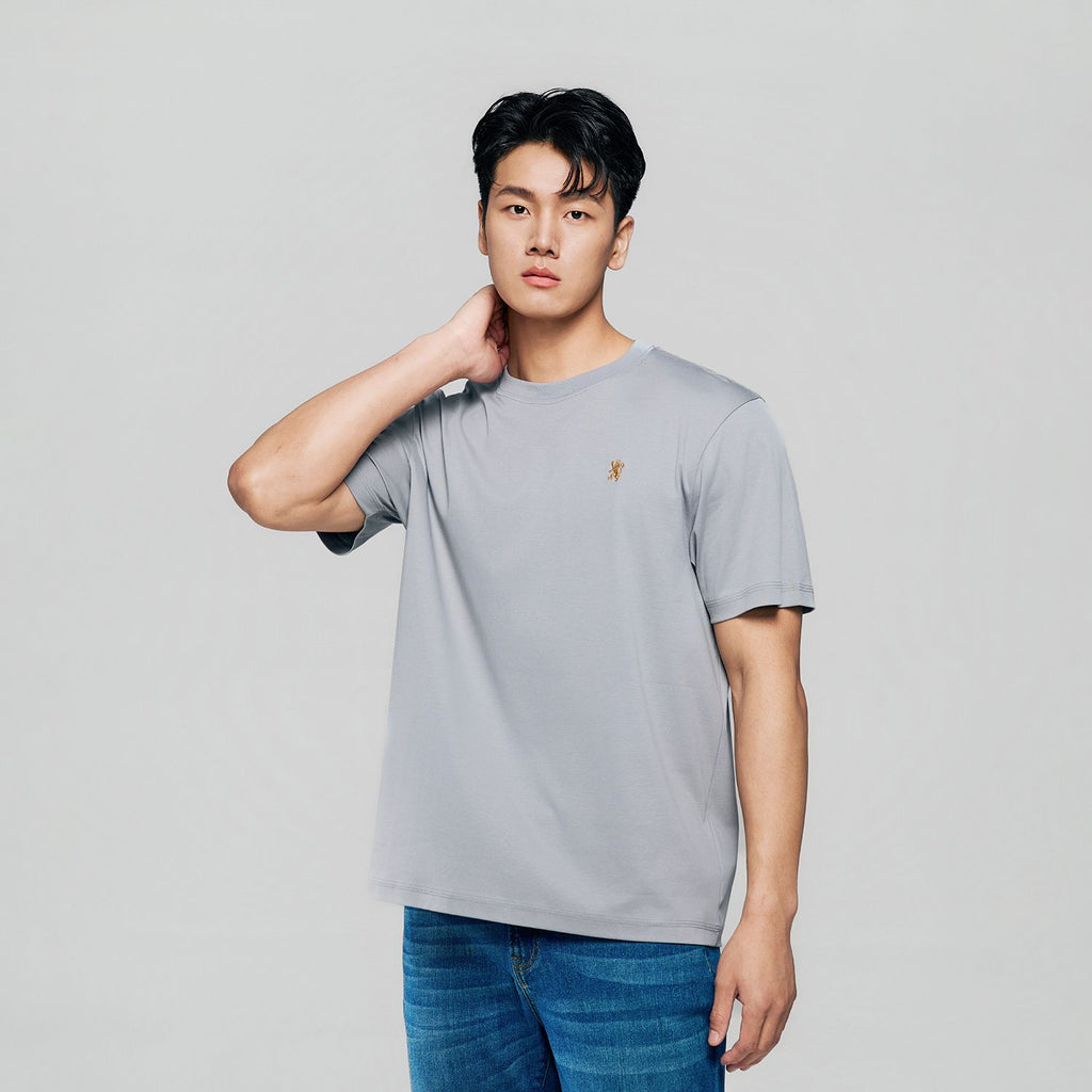 Men Regular Mercerized Cotton Crew Tee