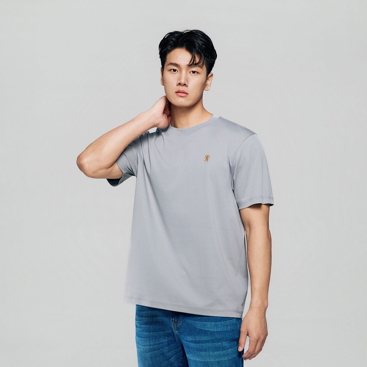 Men Regular Mercerized Cotton Crew Tee