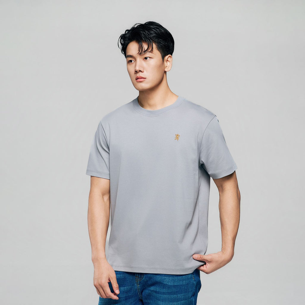 Men Regular Mercerized Cotton Crew Tee